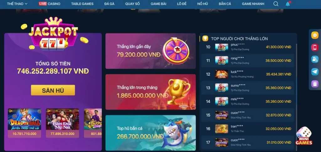 Trò chơi độc quyền trên 22win app